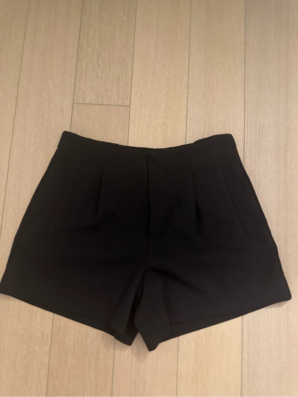 Black High-Waist Tailored Women's Shorts